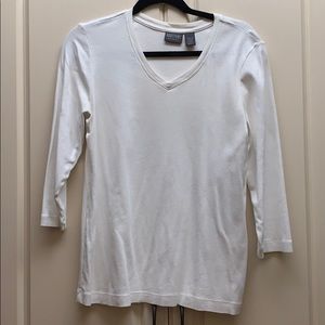 Chico’s V-neck 3/4 sleeve Cotton Top.